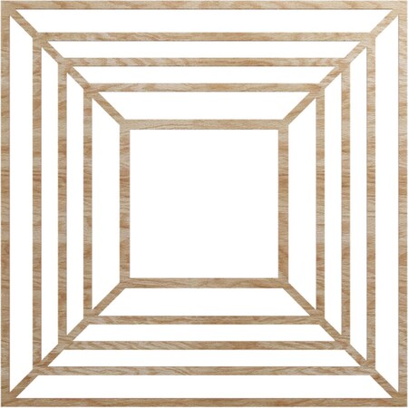 Ekena Millwork Raven Wood Fretwork Pierced Ceiling Medallion, Red Oak, 36"OD x 13 1/4"ID x 1/4"T CMWP36X36X0250RARO